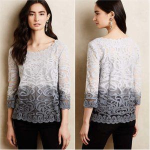 Anthro. Meadow Rue | Scalloped Caela Blouse